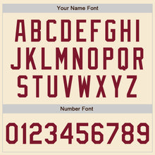 Laden Sie das Bild in den Galerie-Viewer, Custom Cream Crimson Black-City Cream Bomber Varsity Letterman Zipper Jacket