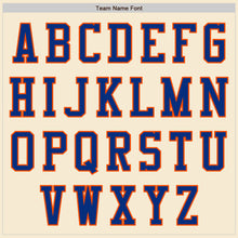 Laden Sie das Bild in den Galerie-Viewer, Custom Cream Royal Orange-White Bomber Varsity Letterman Zipper Jacket