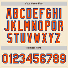 Laden Sie das Bild in den Galerie-Viewer, Custom Cream Royal-Orange Bomber Varsity Letterman Zipper Jacket