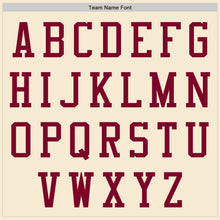 Laden Sie das Bild in den Galerie-Viewer, Custom Cream Maroon Bomber Varsity Letterman Zipper Jacket