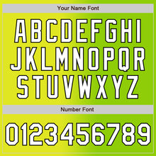 Load image into Gallery viewer, Custom Neon Yellow White Neon Green-Black Bomber Full-Snap Varsity Letterman Gradient Fashion Jacket