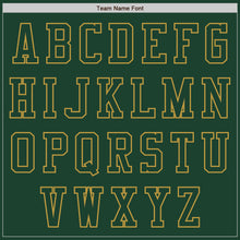 Load image into Gallery viewer, Custom Green Old Gold Bomber Varsity Letterman Zipper Jacket