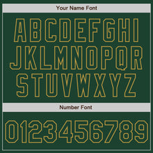Load image into Gallery viewer, Custom Green Old Gold Bomber Varsity Letterman Zipper Jacket