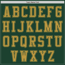 Load image into Gallery viewer, Custom Green Old Gold Bomber Varsity Letterman Zipper Jacket