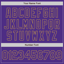 Load image into Gallery viewer, Custom Purple Old Gold Bomber Varsity Letterman Zipper Jacket