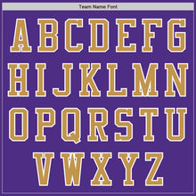 Load image into Gallery viewer, Custom Purple Old Gold-White Bomber Varsity Letterman Two Tone Zipper Jacket