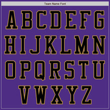 Load image into Gallery viewer, Custom Purple Black-Old Gold Bomber Varsity Letterman Two Tone Zipper Jacket