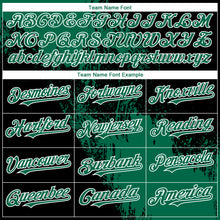 Laden Sie das Bild in den Galerie-Viewer, Custom Black Kelly Green-White Abstract Brush Stroke 3D Pattern Design Bomber Full-Snap Varsity Letterman Hoodie Jacket