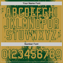 Загрузить изображение в средство просмотра галереи, Custom Green Old Gold Splash Art 3D Pattern Design Bomber Full-Snap Varsity Letterman Hoodie Jacket