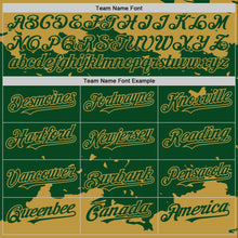 Загрузить изображение в средство просмотра галереи, Custom Green Old Gold Splash Art 3D Pattern Design Bomber Full-Snap Varsity Letterman Hoodie Jacket