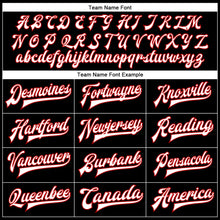 Загрузить изображение в средство просмотра галереи, Custom Black White-Red Bomber Full-Snap Varsity Faux Leather Letterman Jacket