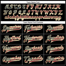 Load image into Gallery viewer, Custom Black Vintage USA Flag-Cream Bomber Full-Snap Varsity Faux Leather Letterman Jacket