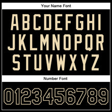 Загрузить изображение в средство просмотра галереи, Custom Black Black-Cream Bomber Full-Snap Varsity Faux Leather Letterman Jacket