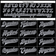 Загрузить изображение в средство просмотра галереи, Custom Black Gray-Black Bomber Full-Snap Varsity Faux Leather Letterman Jacket