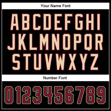 Загрузить изображение в средство просмотра галереи, Custom Black Crimson-City Cream Bomber Full-Snap Varsity Faux Leather Letterman Jacket