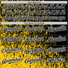 Загрузить изображение в средство просмотра галереи, Custom Yellow Black-White Abstract Fragment Art 3D Pattern Design Bomber Full-Snap Varsity Letterman Hoodie Jacket