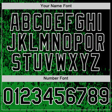 Load image into Gallery viewer, Custom Grass Green Black-White Abstract Fragment Art 3D Pattern Design Bomber Full-Snap Varsity Letterman Hoodie Jacket