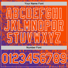 Load image into Gallery viewer, Custom Purple Orange-White Abstract Fragment Art 3D Pattern Design Bomber Full-Snap Varsity Letterman Hoodie Jacket