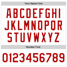 Load image into Gallery viewer, Custom White Red Bomber Full-Snap Varsity Faux Leather Letterman Jacket