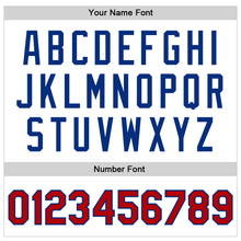 Load image into Gallery viewer, Custom White Red-Royal Bomber Full-Snap Varsity Faux Leather Letterman Jacket