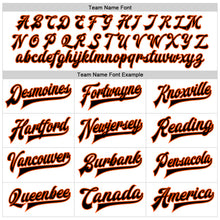 Load image into Gallery viewer, Custom White Black-Orange Bomber Full-Snap Varsity Faux Leather Letterman Jacket