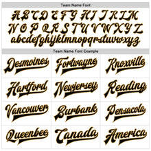 Load image into Gallery viewer, Custom White Black-Old Gold Bomber Full-Snap Varsity Faux Leather Letterman Jacket