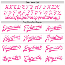 Laden Sie das Bild in den Galerie-Viewer, Custom White Pink Bomber Full-Snap Varsity Faux Leather Letterman Jacket