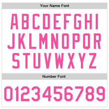 Laden Sie das Bild in den Galerie-Viewer, Custom White Pink Bomber Full-Snap Varsity Faux Leather Letterman Jacket