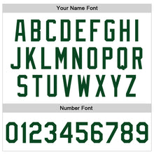 Laden Sie das Bild in den Galerie-Viewer, Custom White Green Bomber Full-Snap Varsity Faux Leather Letterman Jacket