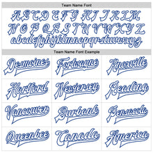 Laden Sie das Bild in den Galerie-Viewer, Custom White White-Royal Bomber Full-Snap Varsity Faux Leather Letterman Jacket