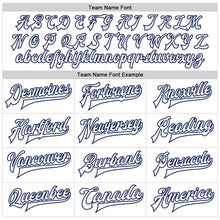 Laden Sie das Bild in den Galerie-Viewer, Custom White White-Navy Bomber Full-Snap Varsity Faux Leather Letterman Jacket