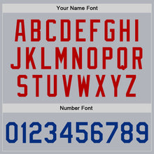 Charger l'image dans la galerie, Custom Gray Royal-Red Bomber Full-Snap Varsity Faux Leather Letterman Jacket