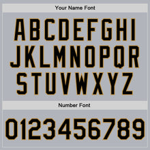 Load image into Gallery viewer, Custom Gray Black-Old Gold Bomber Full-Snap Varsity Faux Leather Letterman Jacket