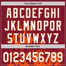 Charger l'image dans la galerie, Custom Crimson White-Orange Splash Art 3D Pattern Design Bomber Full-Snap Varsity Letterman Hoodie Jacket