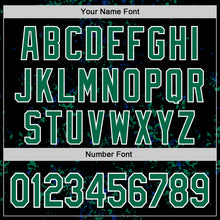 Load image into Gallery viewer, Custom Black Kelly Green Royal-White Fragment 3D Pattern Design Bomber Full-Snap Varsity Letterman Hoodie Jacket