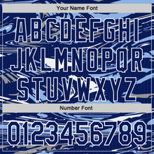 Загрузить изображение в средство просмотра галереи, Custom Figure Royal Light Blue-White Fluid Bomber Full-Snap Varsity Letterman Hoodie Jacket