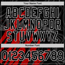 Загрузить изображение в средство просмотра галереи, Custom Black Red-White Splash 3D Pattern Design Bomber Full-Snap Varsity Letterman Hoodie Jacket