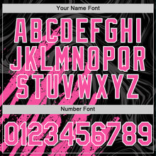 Загрузить изображение в средство просмотра галереи, Custom Black Pink-White Splash 3D Pattern Design Bomber Full-Snap Varsity Letterman Hoodie Jacket