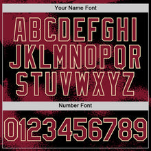 Загрузить изображение в средство просмотра галереи, Custom Black Crimson-Cream Abstract Color Blocks Fragment 3D Pattern Design Bomber Full-Snap Varsity Letterman Hoodie Jacket