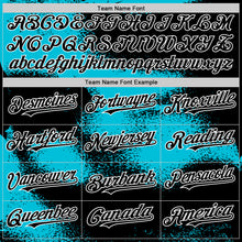 Загрузить изображение в средство просмотра галереи, Custom Black Lakes Blue-White Abstract Color Blocks Fragment 3D Pattern Design Bomber Full-Snap Varsity Letterman Hoodie Jacket