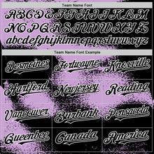 Загрузить изображение в средство просмотра галереи, Custom Black Light Purple-White Abstract Color Blocks Fragment 3D Pattern Design Bomber Full-Snap Varsity Letterman Hoodie Jacket