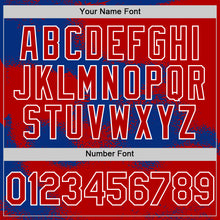 Загрузить изображение в средство просмотра галереи, Custom Black Royal-White Abstract Color Blocks Fragment 3D Pattern Design Bomber Full-Snap Varsity Letterman Hoodie Jacket