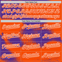 Загрузить изображение в средство просмотра галереи, Custom Orange Purple-White Abstract Color Blocks Fragment 3D Pattern Design Bomber Full-Snap Varsity Letterman Hoodie Jacket