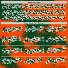 Загрузить изображение в средство просмотра галереи, Custom Orange Green-White Abstract Color Blocks Fragment 3D Pattern Design Bomber Full-Snap Varsity Letterman Hoodie Jacket