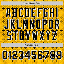 Загрузить изображение в средство просмотра галереи, Custom Gold Black-White Gothic Crosses 3D Pattern Design Bomber Full-Snap Varsity Letterman Jacket