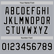 Загрузить изображение в средство просмотра галереи, Custom Gray Black-White Gothic Crosses 3D Pattern Design Bomber Full-Snap Varsity Letterman Jacket