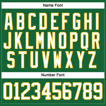 Charger l'image dans la galerie, Custom Kelly Green White-Gold Hockey Lace Neck Jersey