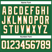 Load image into Gallery viewer, Custom Kelly Green White-Bay Orange Hockey Lace Neck Jersey