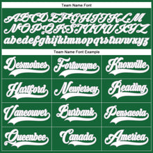 Load image into Gallery viewer, Custom Kelly Green White-Gray Hockey Lace Neck Jersey