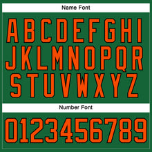 Charger l'image dans la galerie, Custom Kelly Green Orange-Black Hockey Lace Neck Jersey